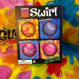 NIB Teenie Nee Doh Swirl 4 Pack